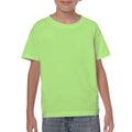 Mint - Front - Gildan Childrens-Kids Plain Cotton Heavy T-Shirt