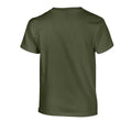 Military Green - Back - Gildan Childrens-Kids Plain Cotton Heavy T-Shirt