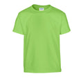 Lime - Front - Gildan Childrens-Kids Plain Cotton Heavy T-Shirt