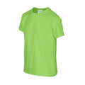 Lime - Back - Gildan Childrens-Kids Plain Cotton Heavy T-Shirt
