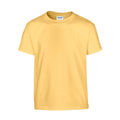 Yellow Haze - Front - Gildan Childrens-Kids Plain Cotton Heavy T-Shirt