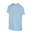 Light Blue - Side - Gildan Childrens-Kids Plain Cotton Heavy T-Shirt