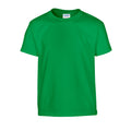 Irish Green - Front - Gildan Childrens-Kids Plain Cotton Heavy T-Shirt