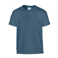 Indigo - Front - Gildan Childrens-Kids Plain Cotton Heavy T-Shirt