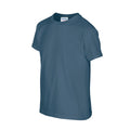 Indigo - Side - Gildan Childrens-Kids Plain Cotton Heavy T-Shirt