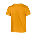 Gold - Back - Gildan Childrens-Kids Plain Cotton Heavy T-Shirt