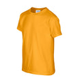Gold - Side - Gildan Childrens-Kids Plain Cotton Heavy T-Shirt