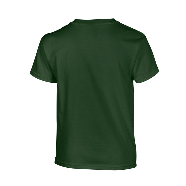 Forest - Back - Gildan Childrens-Kids Plain Cotton Heavy T-Shirt