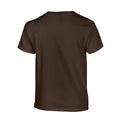 Dark Chocolate - Back - Gildan Childrens-Kids Plain Cotton Heavy T-Shirt