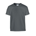 Charcoal - Front - Gildan Childrens-Kids Plain Cotton Heavy T-Shirt