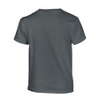 Charcoal - Back - Gildan Childrens-Kids Plain Cotton Heavy T-Shirt