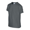 Charcoal - Side - Gildan Childrens-Kids Plain Cotton Heavy T-Shirt
