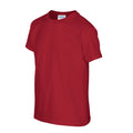 Cardinal Red - Side - Gildan Childrens-Kids Plain Cotton Heavy T-Shirt