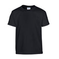 Black - Front - Gildan Childrens-Kids Plain Cotton Heavy T-Shirt
