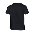 Black - Back - Gildan Childrens-Kids Plain Cotton Heavy T-Shirt