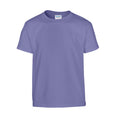 Violet - Front - Gildan Childrens-Kids Plain Cotton Heavy T-Shirt