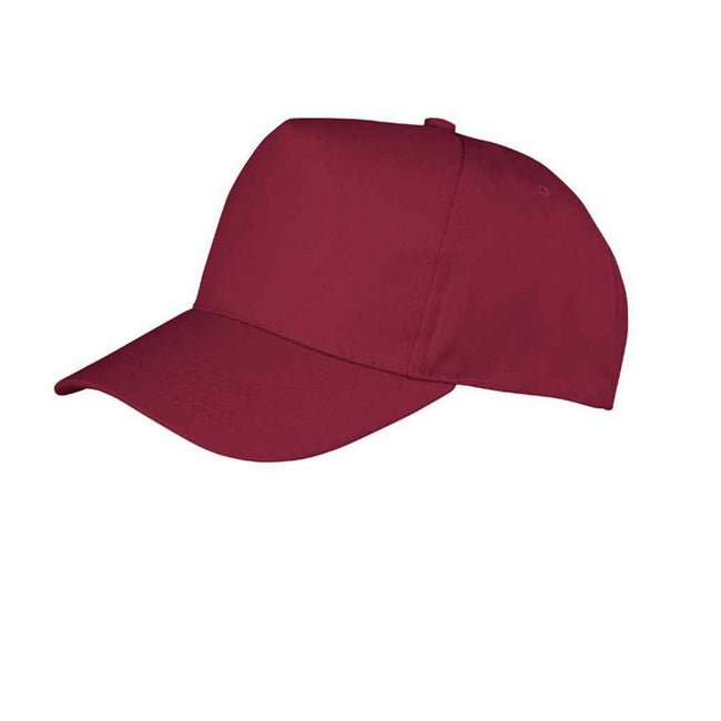 Burgundy - Front - Result Boston 5 Panel Baseball Cap