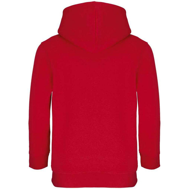 Bright Red - Back - SOLS Childrens-Kids Connor Hoodie