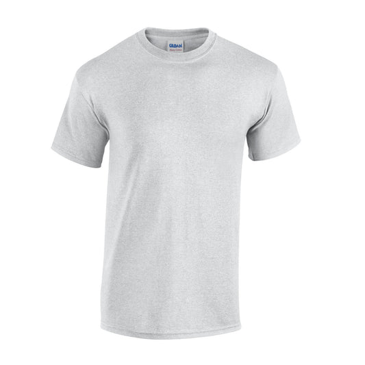Ash - Front - Gildan Unisex Adult Plain Cotton Heavy T-Shirt