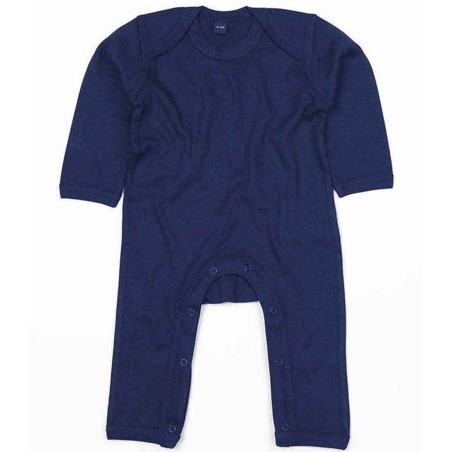Nautical Navy - Front - Babybugz Baby Long-Sleeved Babygrow