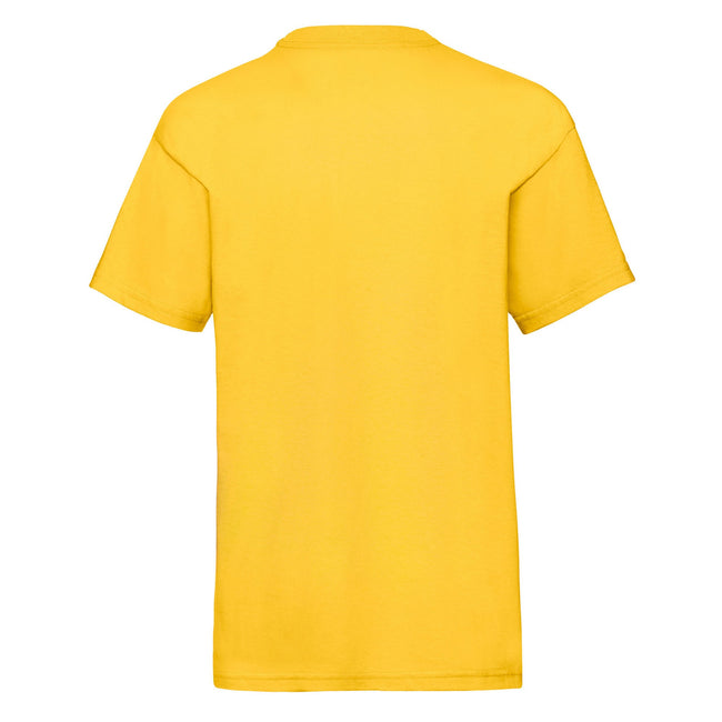 Yellow - Back - Fruit of the Loom Childrens-Kids Value T-Shirt