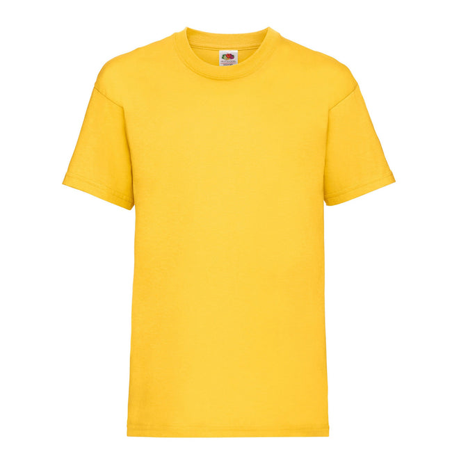 Yellow - Front - Fruit of the Loom Childrens-Kids Value T-Shirt