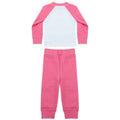 Candyfloss Pink-White - Back - Larkwood Childrens-Kids Long Pyjama Set