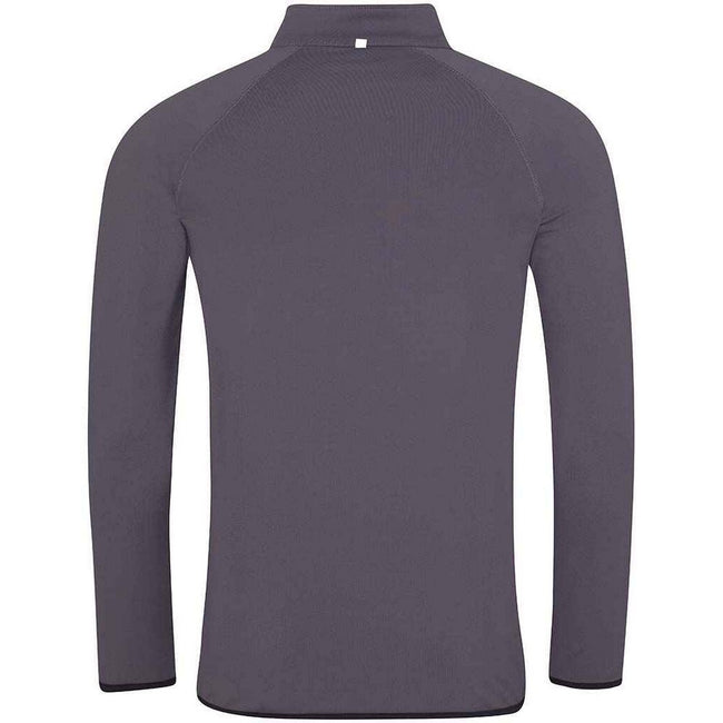Charcoal-Jet Black - Back - AWDis Cool Mens Half Zip Sweat Top
