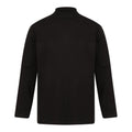 Black - Back - Henbury Mens Roll Neck Long-Sleeved Top