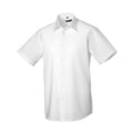 White - Front - Russell Collection Mens Tailored Short-Sleeved Formal Shirt