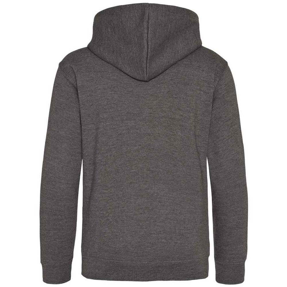 Charcoal - Back - AWDis Cool Childrens-Kids Plain Hoodie