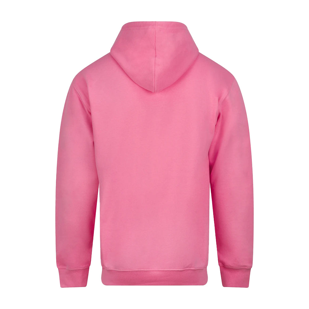 Bubblegum Pink - Back - AWDis Cool Unisex Adult College Hoodie