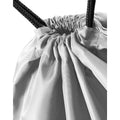 Silver - Back - Bagbase Premium Nylon Drawstring Bag