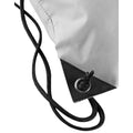 Silver - Side - Bagbase Premium Nylon Drawstring Bag