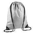 Silver - Front - Bagbase Premium Nylon Drawstring Bag