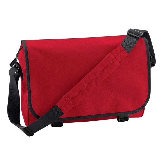 Classic Red - Front - Bagbase Contrast Detail Messenger Bag