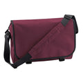 Burgundy - Front - Bagbase Contrast Detail Messenger Bag