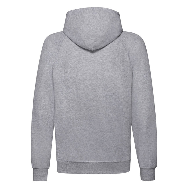 Heather Grey - Back - Fruit Of The Loom Unisex Adult Lightweight Hooded Sweatshirt