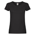 Black - Front - Fruit of the Loom Womens-Ladies Original Lady Fit T-Shirt