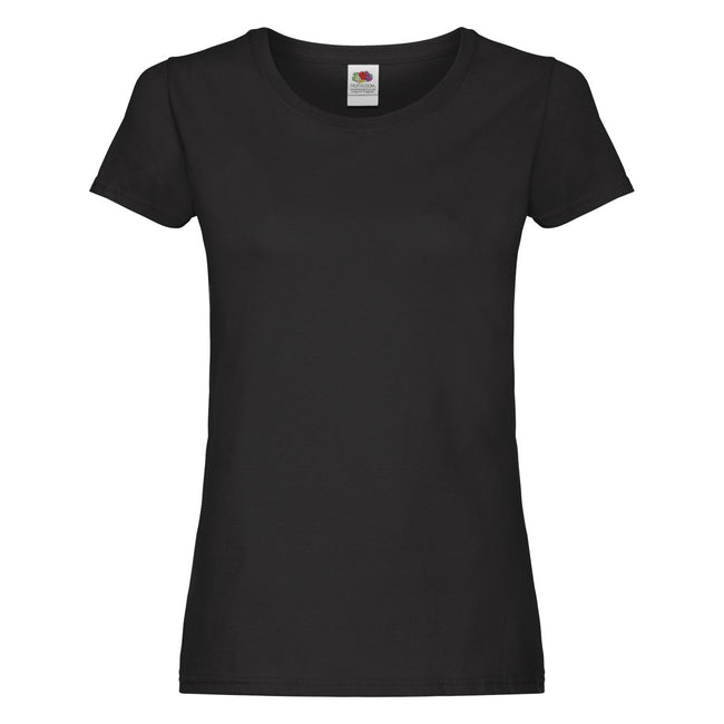 Black - Front - Fruit of the Loom Womens-Ladies Original Lady Fit T-Shirt