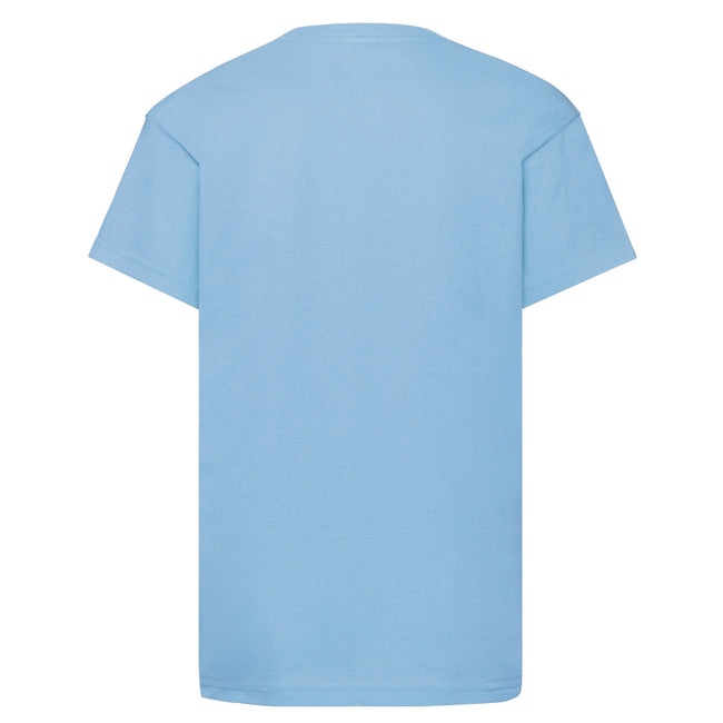 Sky Blue - Back - Fruit Of The Loom Childrens-Kids Original T-Shirt