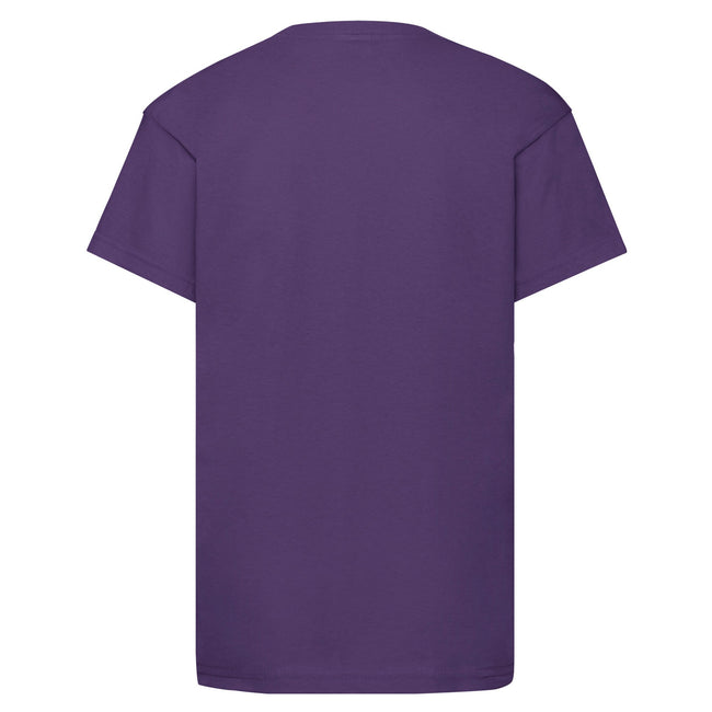 Purple - Back - Fruit Of The Loom Childrens-Kids Original T-Shirt