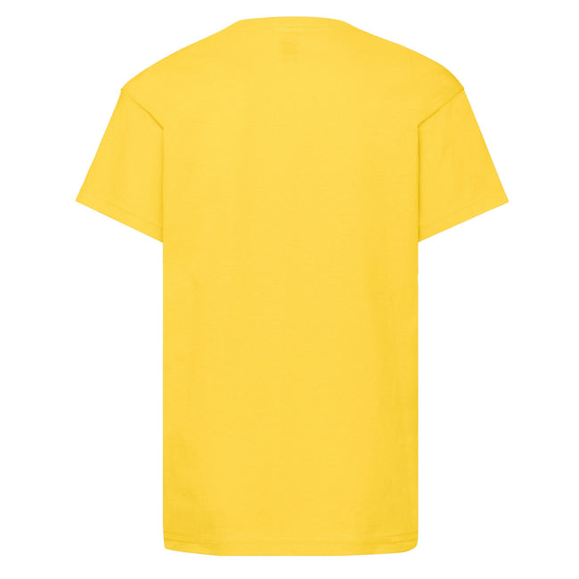 Yellow - Back - Fruit Of The Loom Childrens-Kids Original T-Shirt