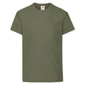 Classic Olive - Front - Fruit Of The Loom Childrens-Kids Original T-Shirt