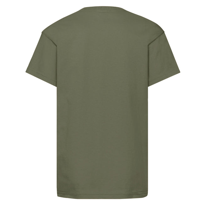Classic Olive - Back - Fruit Of The Loom Childrens-Kids Original T-Shirt