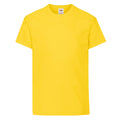 Yellow - Front - Fruit Of The Loom Childrens-Kids Original T-Shirt