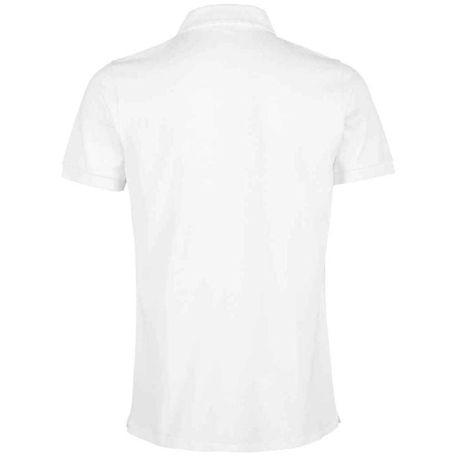 Optic White - Back - NEOBLU Mens Owen Pique Polo Shirt