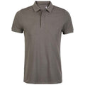 Soft Grey - Front - NEOBLU Mens Owen Pique Polo Shirt