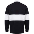 Navy-White - Back - Front Row Unisex Adult Panelled Rugby Shirt