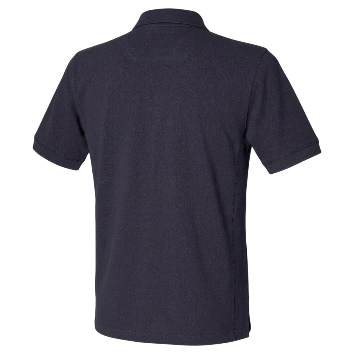 Navy-Marine Blue - Back - Front Row Mens Contrast Pique Polo Shirt